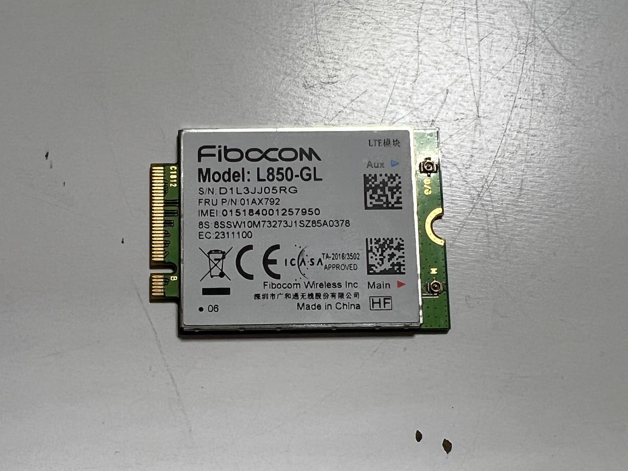 Модуль Fibocom L850-GL для Lenovo p52s
