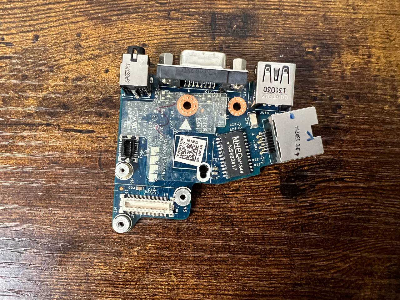 Плата для ноутбука Dell Latitude  E6430 Плата LAN, USB, VGA, audio ( LS-7781P )